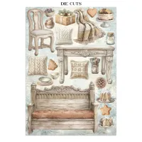 Stamperia White Christmas Junk Journal Stickers, Backgrounds, Cut-Outs by Cristina Radovan (SBJK28)